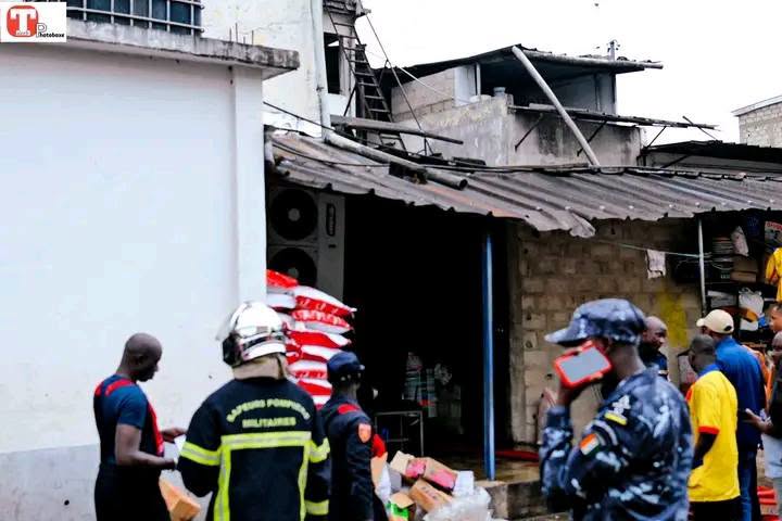 Bouaké : un incendie ravage un logement au-dessus du supermarché (Bon Prix)